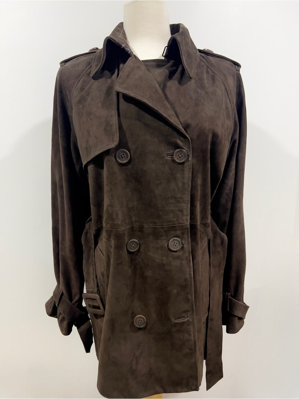 RUDSAK Dark Brown Double-Breasted jacket with a belt